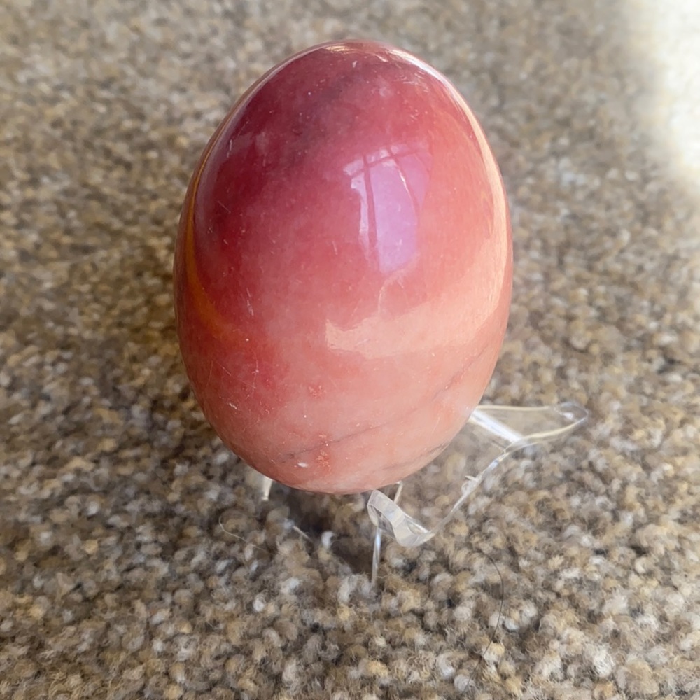 Marble decorative egg with stand